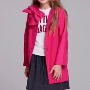 Kate Spade Nee York Girls Dorothy Pink Bow Coat